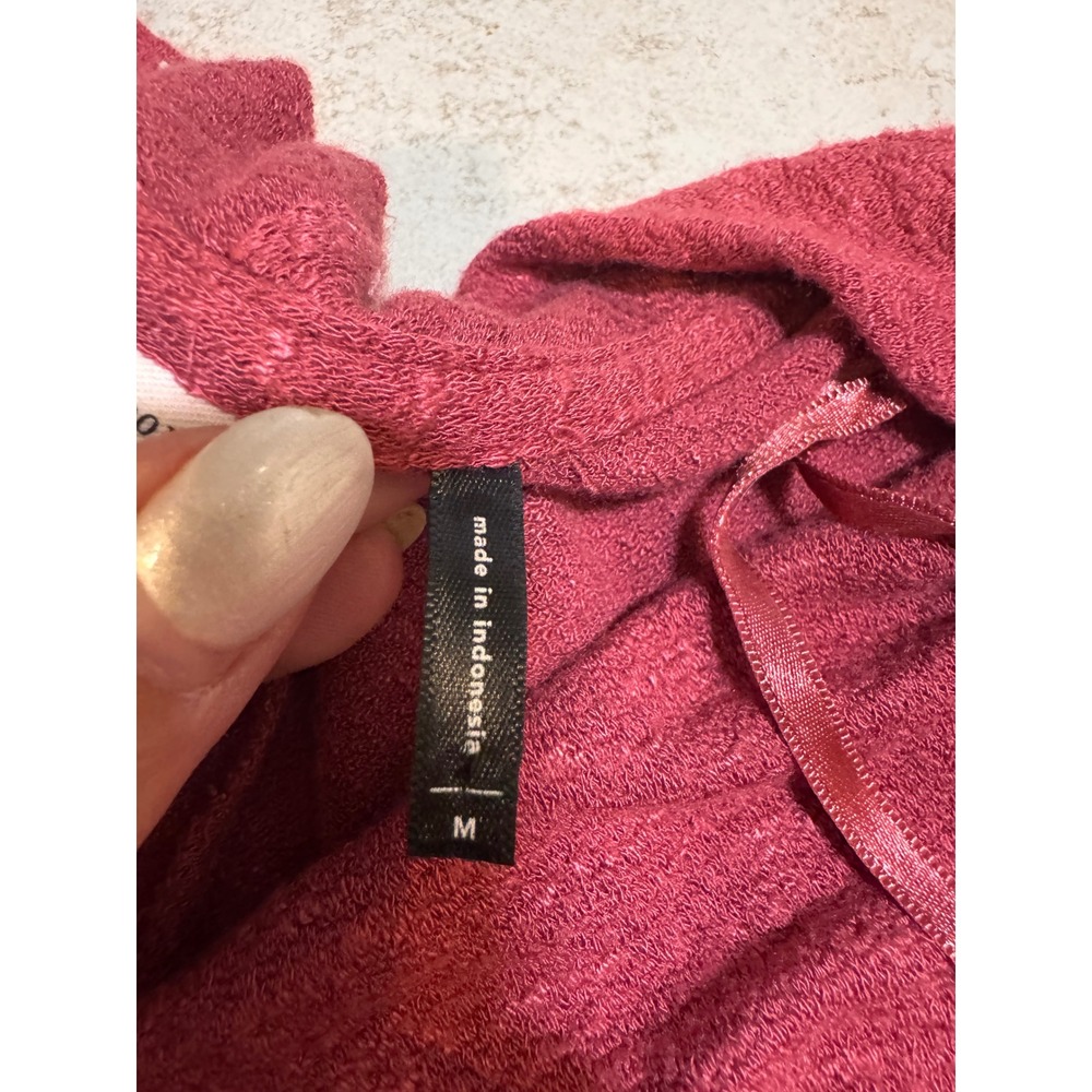 Anthropologie Akemi + Kin Cowl Neck Sleeveless Top Berry Red Knit Medium - Picture 6 of 9